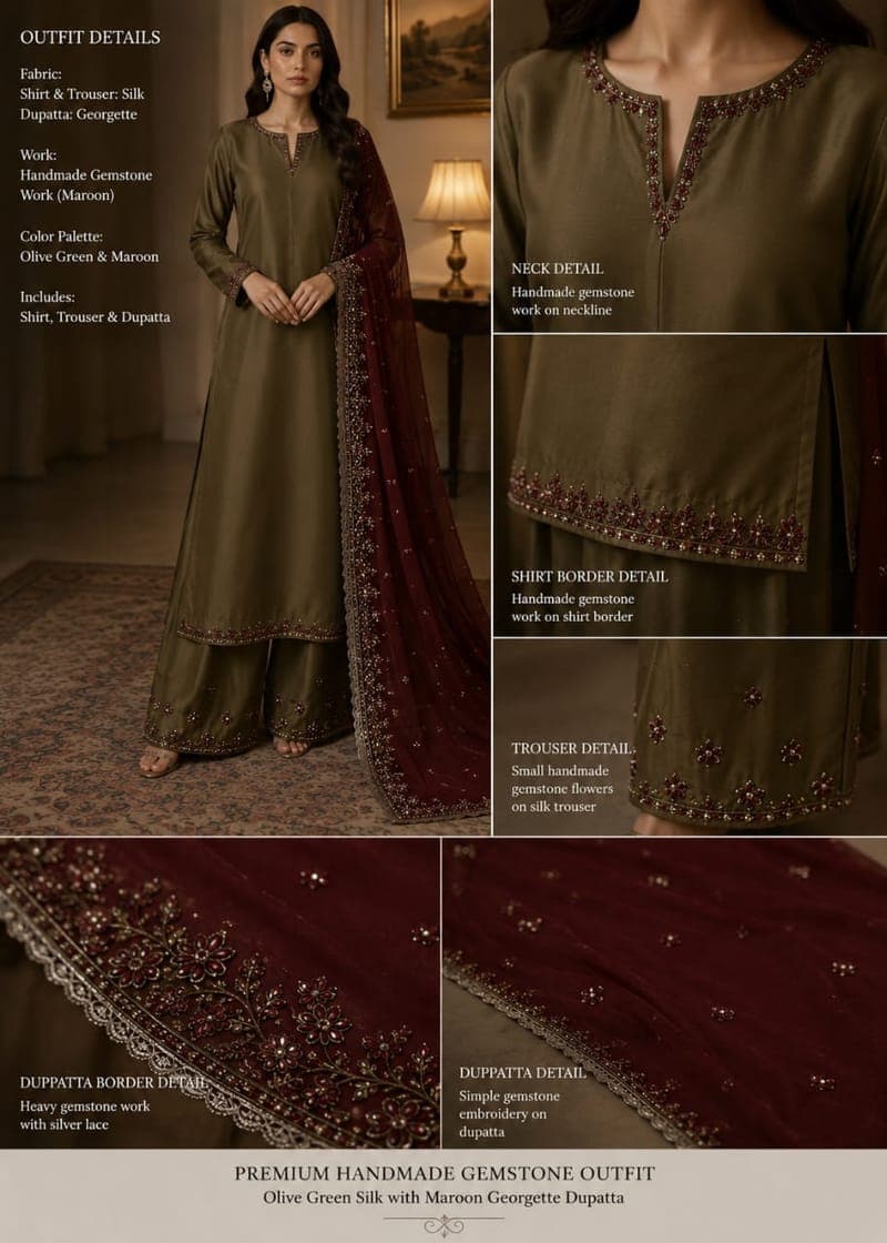 Zainab Regal Splendor - Handcrafted Pakistani Casual by AYSAL