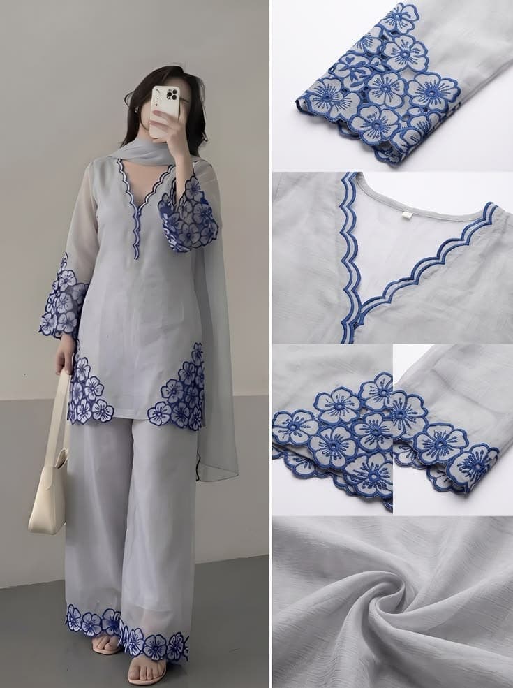 Meera Organza Poetry - Handcrafted Pakistani Function Dresses by AYSAL