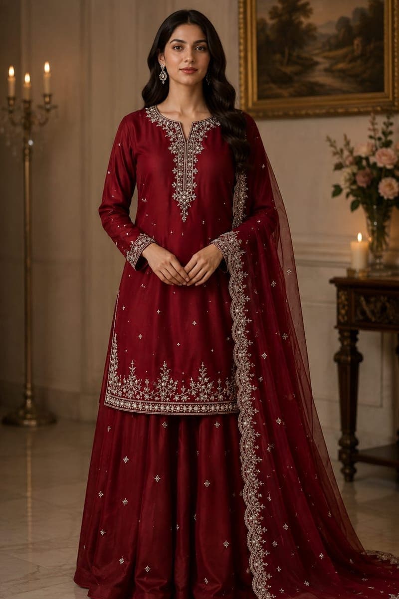 Sajal Starburst Gown - Handcrafted Pakistani Function Dresses by AYSAL